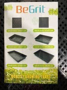 lot 231 image: Lot of 6 BeGrit 10 x 20 inch Mesh Seedling Starter Trays