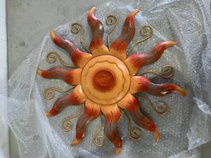 lot 244 image: Regal Art & Gift 22 Inch Orange Sun Wall Decor