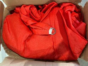 lot 245 image: ColourTree 12ft x 18ft Red Rectangle Sun Shade Canopy