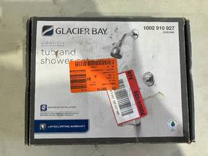 lot 257 image: Glacier Bay Chrome Aragon 2-Handle 1-Spray Shower Faucet Set (Valve Included)