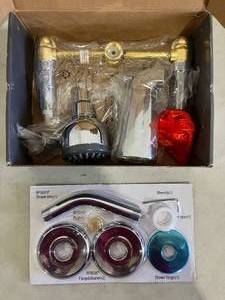 lot 258 image: Glacier Bay Chrome Aragon 2-Handle 1-Spray Shower Faucet Set (Valve Included)