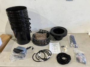 lot 278 image: VIVOSUN DWC Hydroponics Grow System with Recirculating Drip Garden Kit - Black