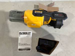 lot 274 image: DEWALT 60V MAX 125 MPH 600 CFM Brushless Cordless Battery Powered Handheld Leaf Blower And Charger