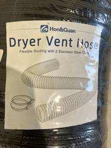 lot 276 image: Hon&Guan Dryer Vent Hose with 2 Clamps - Black