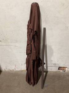 lot 531 image: JEAREY 9FT 3 Tiers Patio Umbrella with Button Tilt and Crank