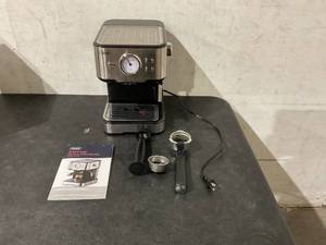 lot 535 image: Gevi Espresso Machine, Espresso Maker with Milk Frother Steam Wand - Silver