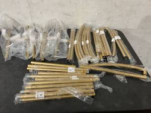 lot 539 image: Wedding Arch Backdrop Stand Set of 3 - Gold