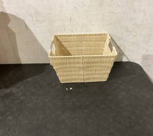 lot 545 image: Whitmor Rattique Small Storage Tote - Latte