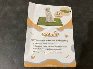 lot 546 image: LOOBANI Extra Large Grass Porch Potty Tray With 2 Grass Mats
