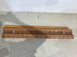 lot 288 image: Chicology Cordless Light Filtering Woven Bamboo Roman Shade -  Brown Squirrel