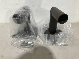 lot 315 image: Pack of 2 Black Wall Mounted Street Light Brackets