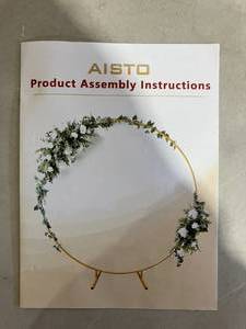 lot 322 image: Aisto 7.2 ft. Round Gold BackdropBallon Stand