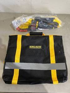 lot 238 image: King-AUTO Kinetic Recovery Towing Rope and Bag - Yellow - 78 inch x 20 feet