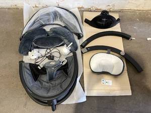 lot 328 image: BabyBond Bluetooth Portable Baby Swing with Harness and Remote - Black