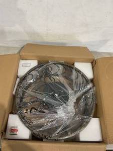lot 51 image: REDSTAR Rustic Black with Hand-Swept Gold Ceiling Fan with Lights
