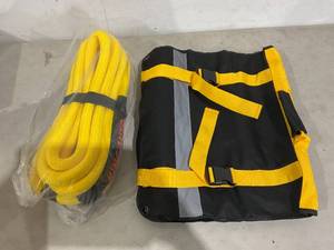 lot 56 image: King-AUTO 58 inch x 20 ft. Yellow Kinetic RecoveryTowing Rope