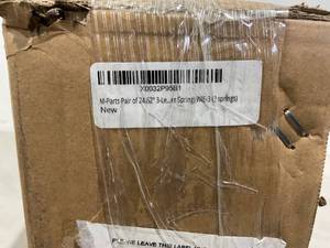 lot 67 image: M-Parts Pair of 24.62 inch 3-Leaf Radius End Trailer Spring 1-34 Wide for 1,500 Capacity Rated Trailer Axles (Single Axle - 750 per Spring) WIE-3 (2 springs)
