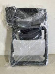 lot 551 image: TIMBER RIDGE XXL Oversized Directors Chairs with Foldable Side Table, Detachable Side Pocket - Grey