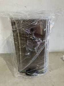 lot 553 image: Innovaze Set of 2 Rectangular Stainless Steel Step-On Trash Cans