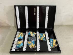 lot 570 image: WeHere Key Lock Box Wall Mount - Black - Includes Key Tags