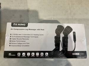 lot 628 image: Fit King Full Leg Massager with Soothing Heat - Black