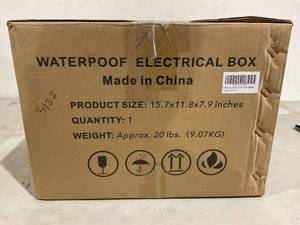 lot 77 image: AKWscyby Outdoor White Painted Cold-Rolled Steel Electrical Box