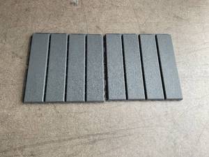 lot 383 image: Set of 36 Plastic Interlocking Deck Tiles, Dark Grey
