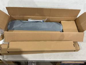 lot 593 image: YOBEST Gray Baby Playpen with Soft Breathable Mesh