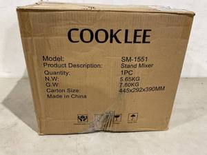lot 594 image: COOKLEE Lavender 9.5 Qt. 660W 10-Speed Electric Stand Mixer
