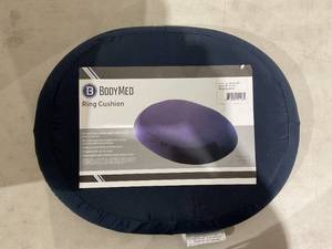 lot 599 image: BodyMed 18 inch Oval Blue Ring Cushion