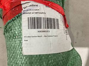 lot 623 image: Whonline Weed Barrier Landscape Fabric - Black