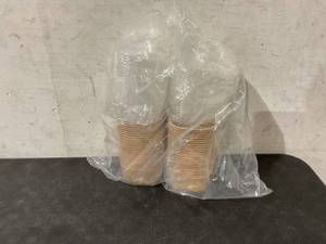 lot 656 image: S. Dawezo 50-Pack 24 oz Large Disposable Kraft Paper Bowls with Lids
