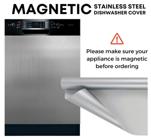 lot 622 image: GadgetsTalk Stainless Steel Dishwasher Cover Magnetic Decal