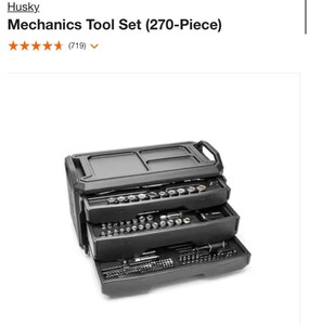 lot 2 image: New Husky Mechanics Tool Set (270-Piece)