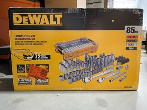 lot 14 image: New Dewalt 38 in. and 12 in. Drive Mechanics Tool Set with Toughsystem Trays (85-Piece)