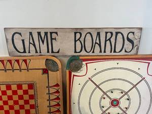 Vintage Carrom Games & Game Boards Decorative Sign
