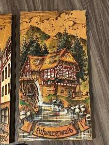 3 German Wood Paintings