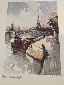2 Paris Prints Notre Dame & Eiffel Tower