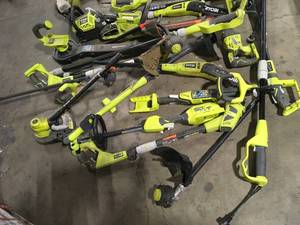 Lot o f Assorted Ryobi String Trimmers Various Sizes and Conditions Customer Returns See Pictures