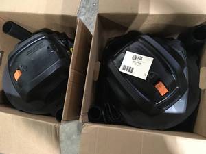 2 Lots of RIDGID 12 Gallon 5.0 Peak HP NXT WetDry Shop Vacuum with Filter, Locking Hose, Accessories, OSHA and HEPA Filtration Kit Customer Returns See Pictures