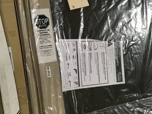 Lot of 2 Unique Home Designs 32 in. x 80 in. Desert Sand Surface Mount Ultimate Security Screen Door with Meshtec Screen  Customer Returns See Picture