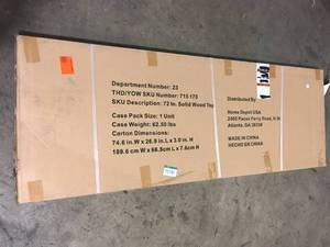 Husky 72 in. Solid Wood Work Surface for Ready-to-Assemble 6-ft. adjustable height workbench   Customer Returns See Pictures