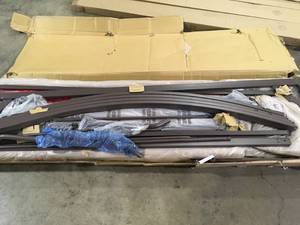 Hampton Bay Riverbrook Espresso Brown Steel 3-Person Outdoor Patio Padded Sling Patio Swing with Canopy  Customer Returns See Pictures