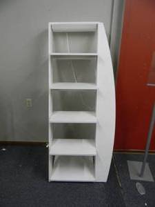 LIGHTED DISPLAY CABINET - APPROX 64high - SOLID PIECE - BRING HELP TO REMOVE