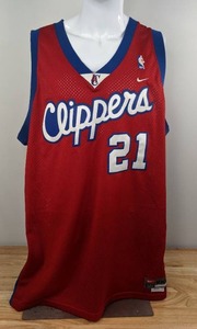 lot 69A image: Darius Miles #21 L.A. Clippers NBA Nike Basketball Jersey Size Mens 2XL K