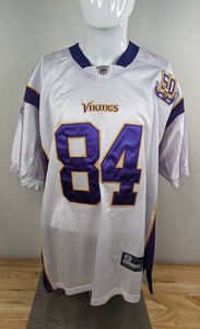 lot 16 image: Brand New Randy Moss #84 Minnesota Vikings NFL Reebok Football Jersey Size Mens 52XL K