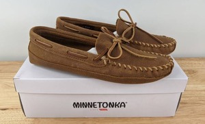 lot 33A image: NEW Mens Double Bottom Softsole Minnetonka Moccasin Size 9 N