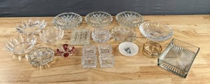 lot 84 image: A Variety of Clear Glass Dishes   D