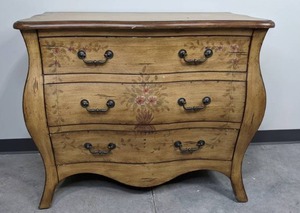 lot 35 image: Vintage Bombay 3 Drawer Accent Chest D