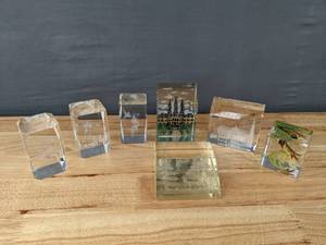 lot 212 image: An Assortment of Etched Glass Paperweights D